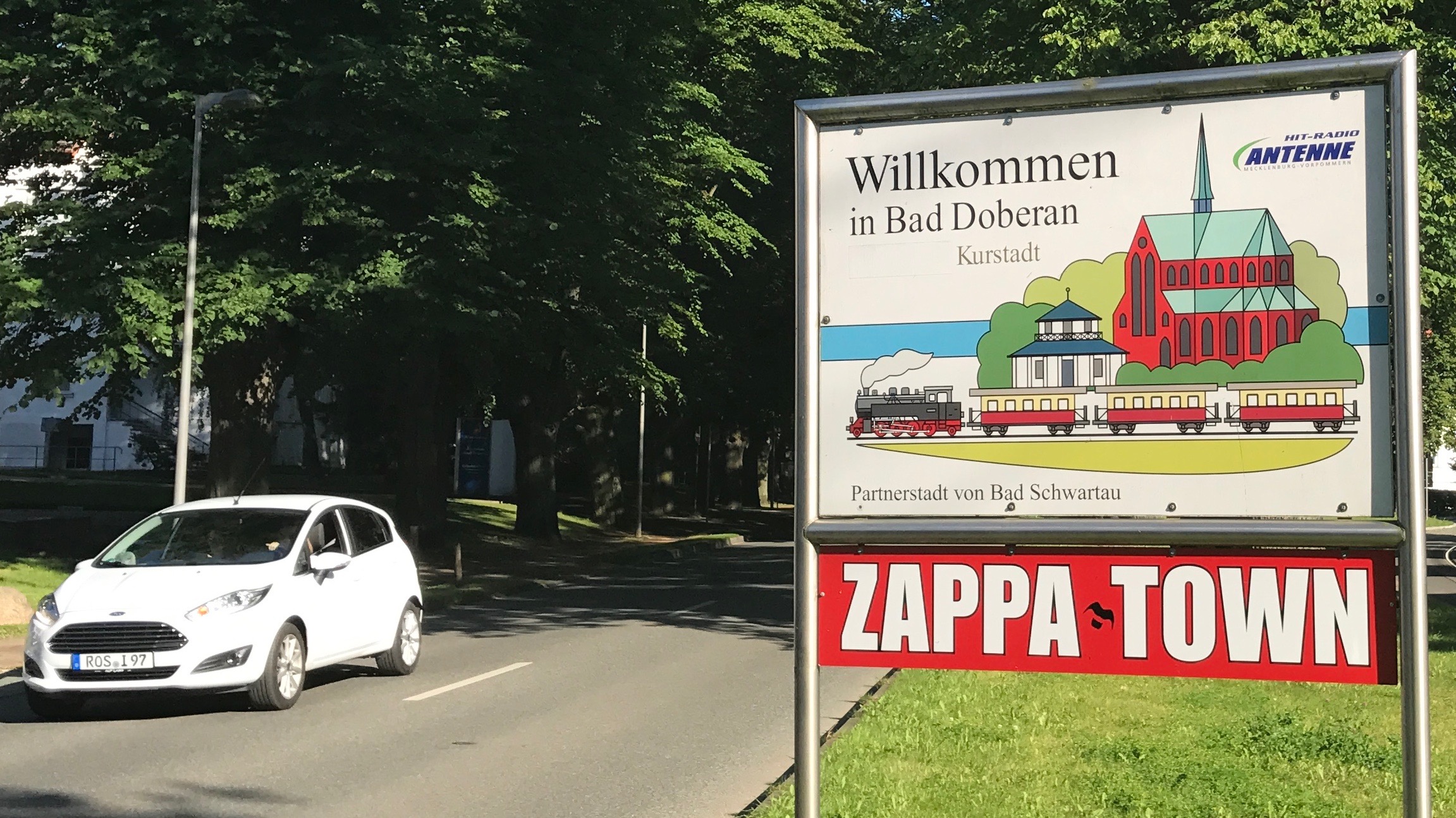 Bad Doberan, Germany is the home of Zappanale, an annual summer festival inspired by the life and work of Frank Zappa. Bad Doberan, Germany is the home of Zappanale, an annual summer festival inspired by the life and work of Frank Zappa.